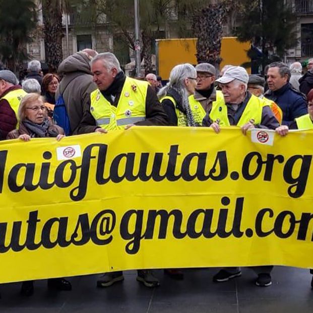 Los yayoflautas en Barcelona