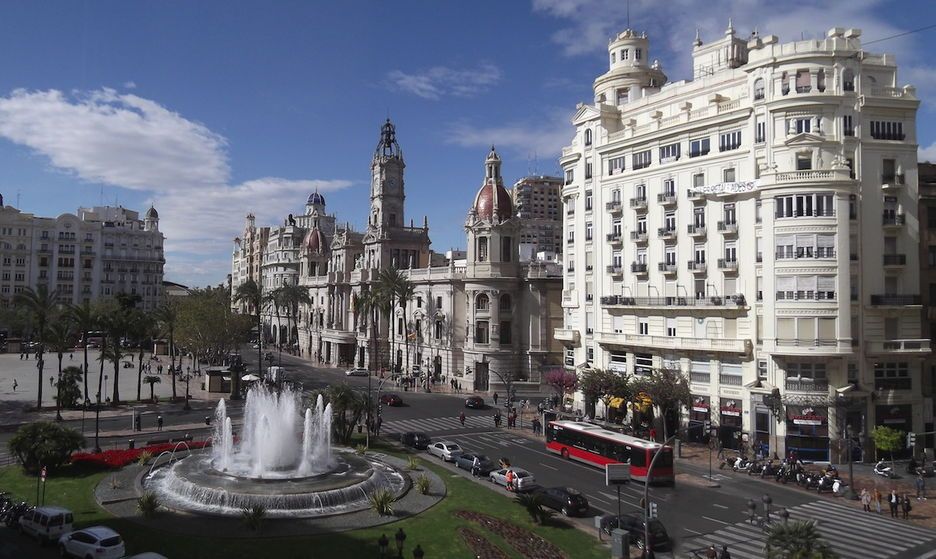 Plaza del Ayuntamiento de Valencia.
