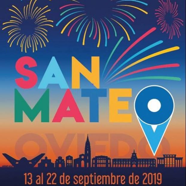 Cartel de San Mateo en Oviedo