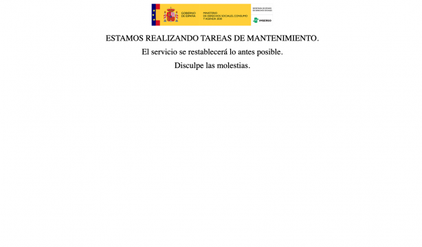 La web del Imserso, fuera de servicio: estará 10 horas en mantenimiento