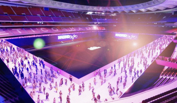 ‘Madrid On Ice’: Riyadh Air Metropolitano se convierte en una de las mayores pistas de patinaje
