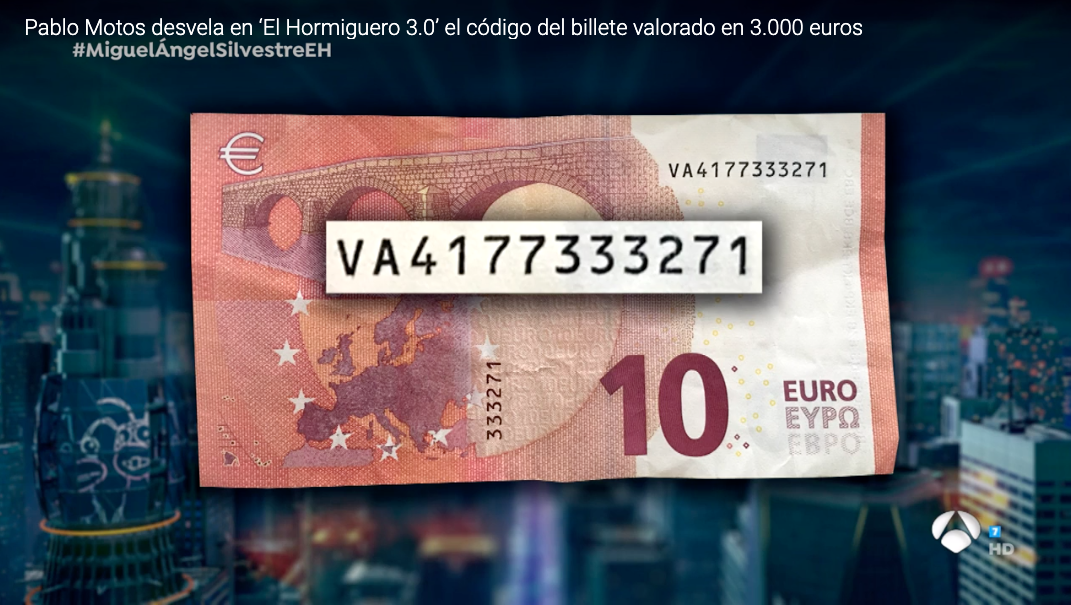El billete de 10 euros que vale 3.000