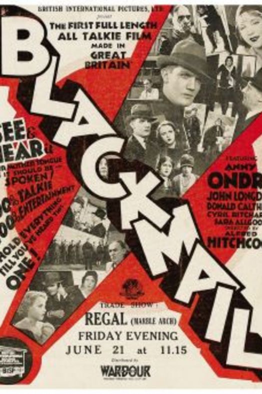 Poster de la película 'Blackmail' de Alfred Hitchcock. Fuente: Wikipedia Poster de la película 'Blackmail' de Alfred Hitchcock. Fuente: Wikipedia