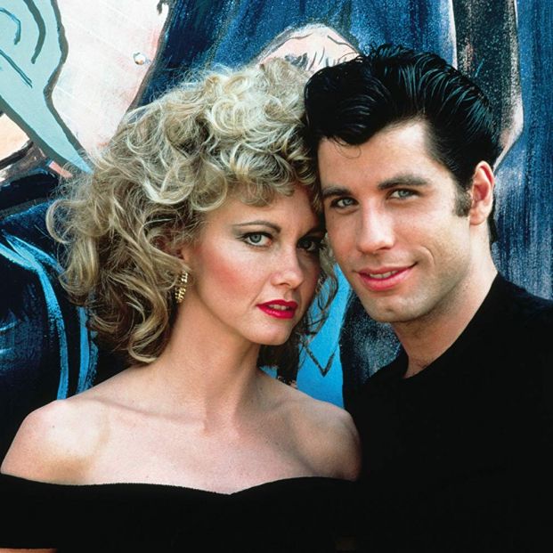 Newton John y Travolta en Grease