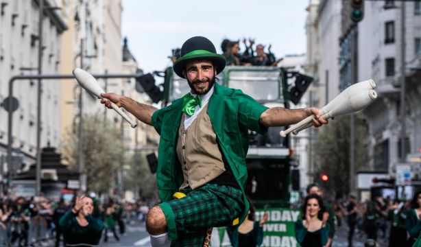 La Gran Vía de Madrid volverá a teñirse de verde para celebrar San Patricio