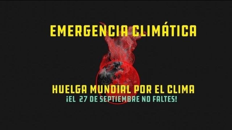 Cartel de la convocatoria a la huelga mundial por el clima prevista el 27 de septiembre en municipios de toda España
