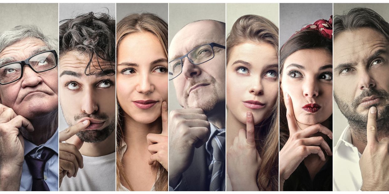 Varias personas de distintas edades pensando. Fuente: Bigstock Varias personas de distintas edades pensando. Fuente: Bigstock