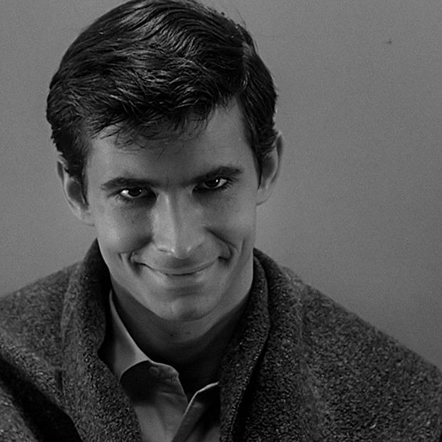 Anthony Perkins como Norman Bates en Psicosis