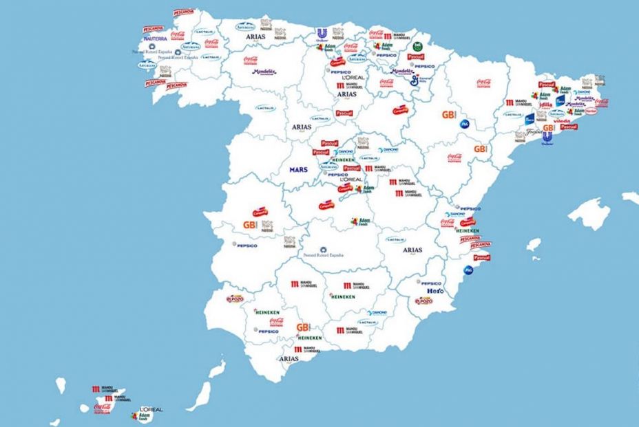 Las marcas de fabricante, motor contra la despoblación: el mapa con las presentes en cada región Las marcas de fabricante, motor contra la despoblación: el mapa con las presentes en cada región