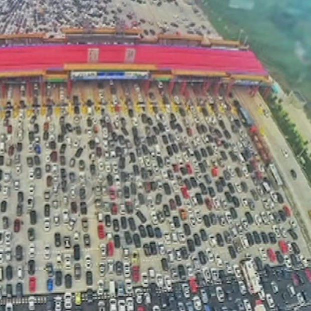 Carretera china de 50 carriles atascada