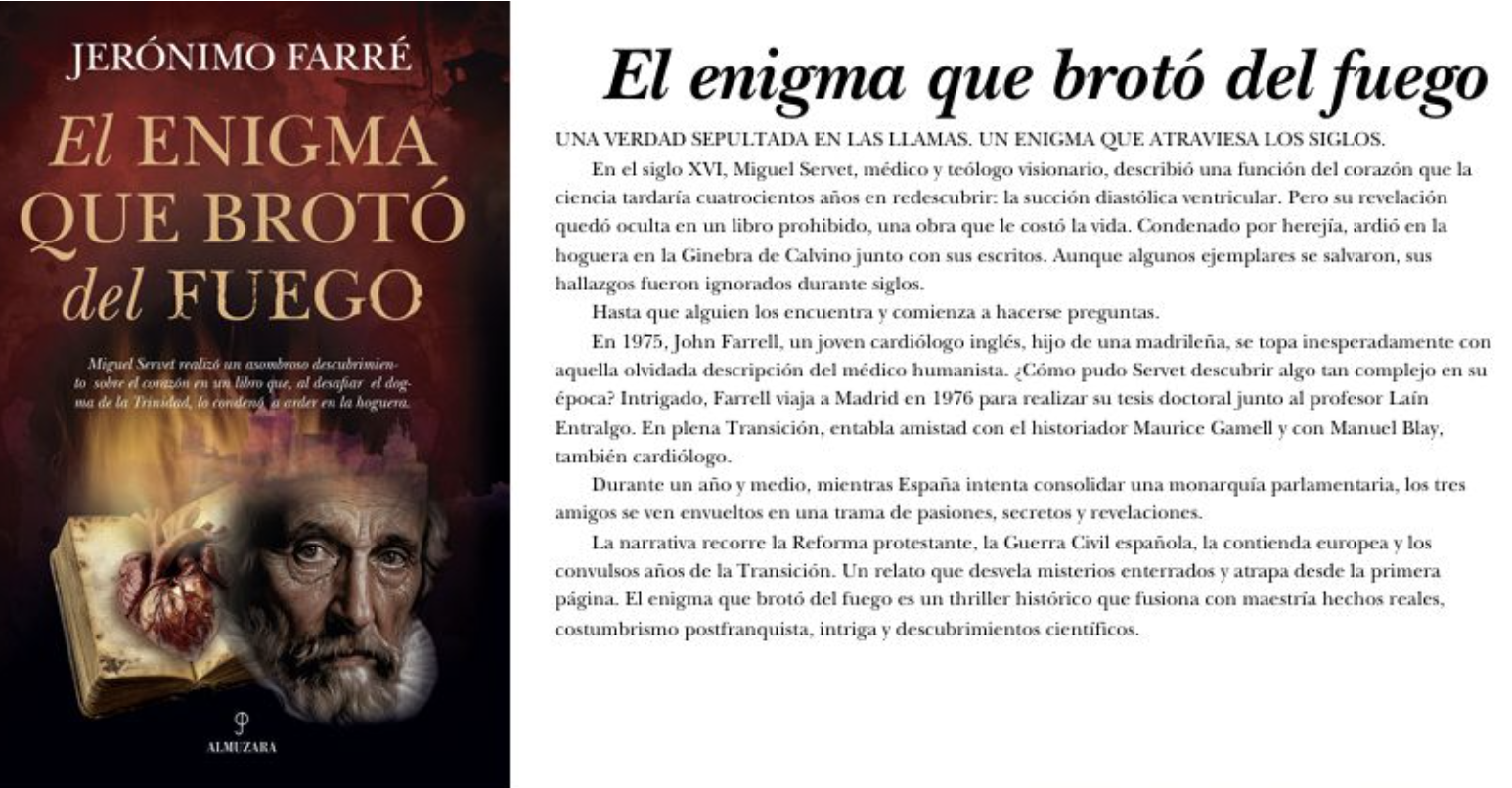 Almuzara presenta 'El enigma que brotó del fuego', de Jerónimo Farré