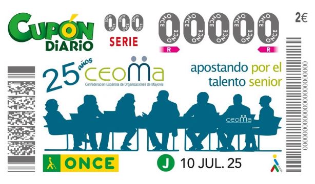 CEOMA, protagonista de un cupón de la ONCE por su 25 aniversario