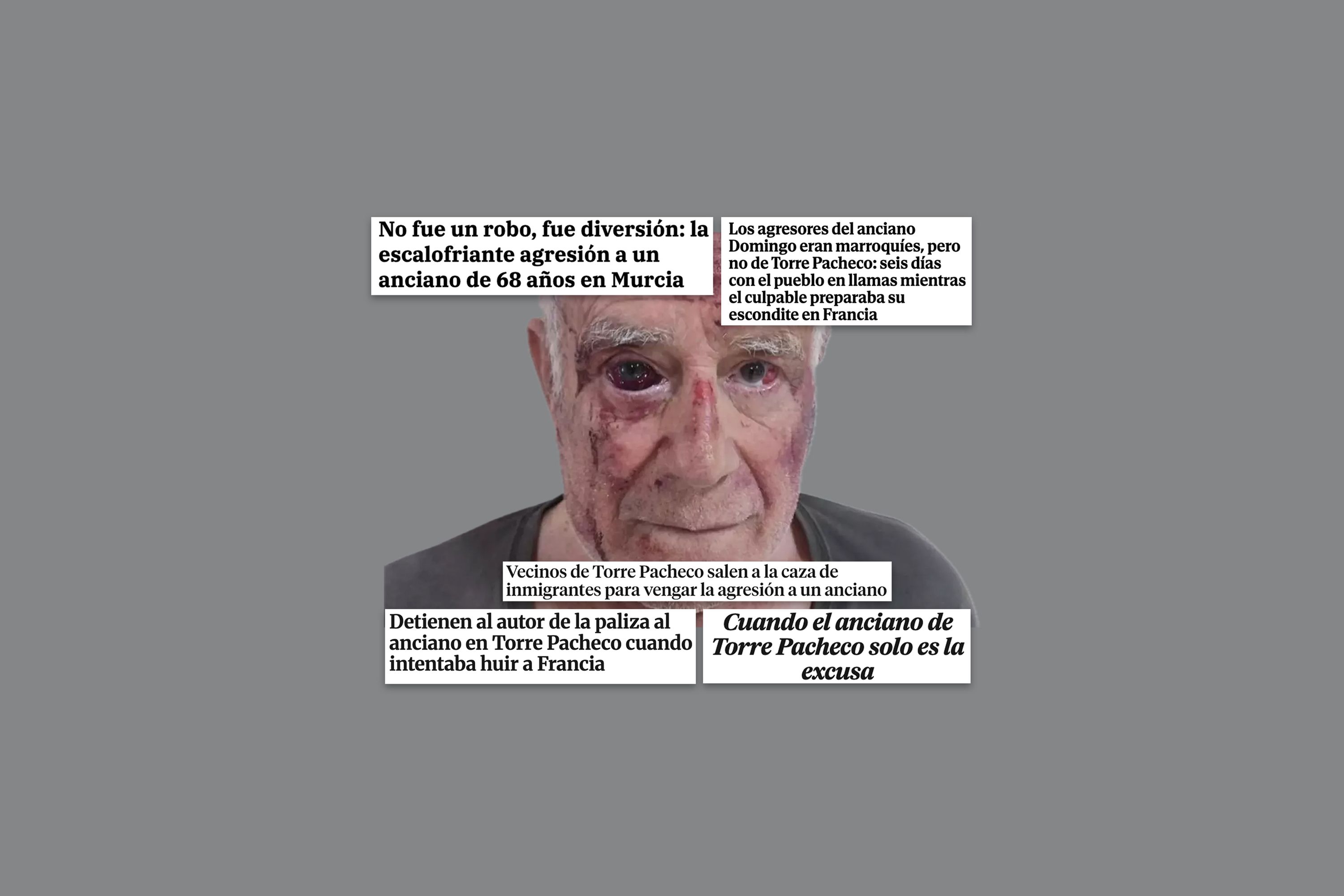 Edadismo mediático: paliza a un ¿anciano de 68 años? en Torre Pacheco