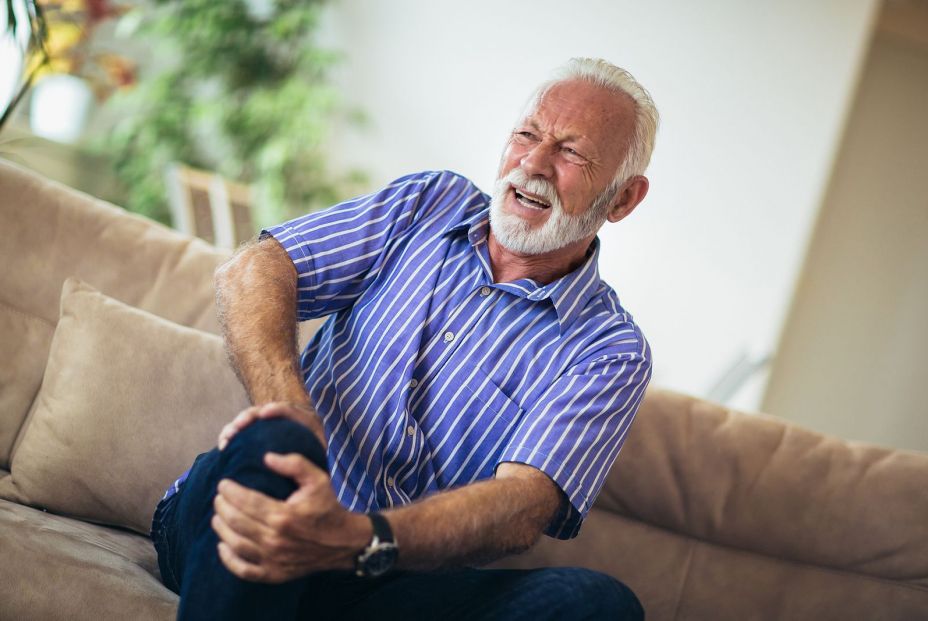 bigstock Senior Man With Chronic Knee P 250559224