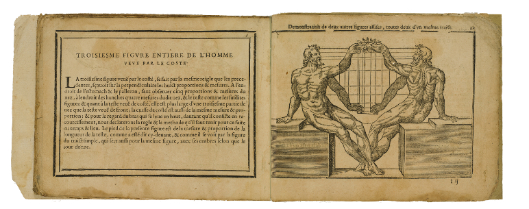 Livre de Pourtraicture, [s.l.: s.n., s.a.] Jean Cousin (h. 1522-1594) 33 hojas de texto y 29 estampas (entalladura) Madrid, MNP, Biblioteca, Bord/65