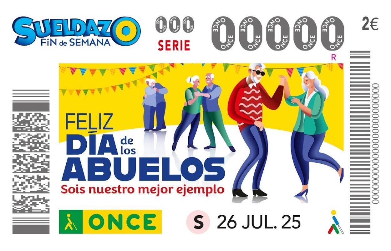 La ONCE dedica el cupón de este sábado al Día de los Abuelos: "Sois nuestro mejor ejemplo"