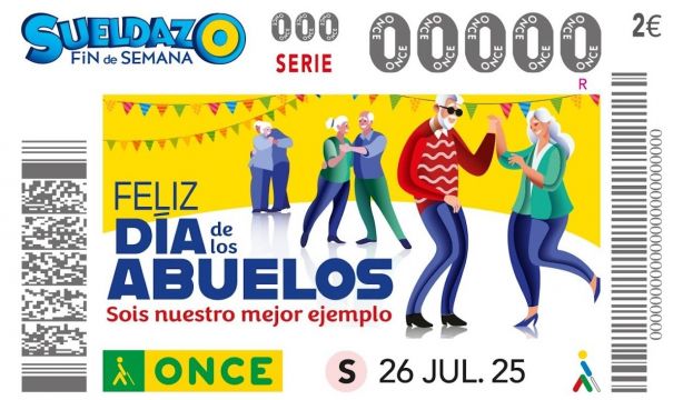 La ONCE dedica el cupón de este sábado al Día de los Abuelos: "Sois nuestro mejor ejemplo"