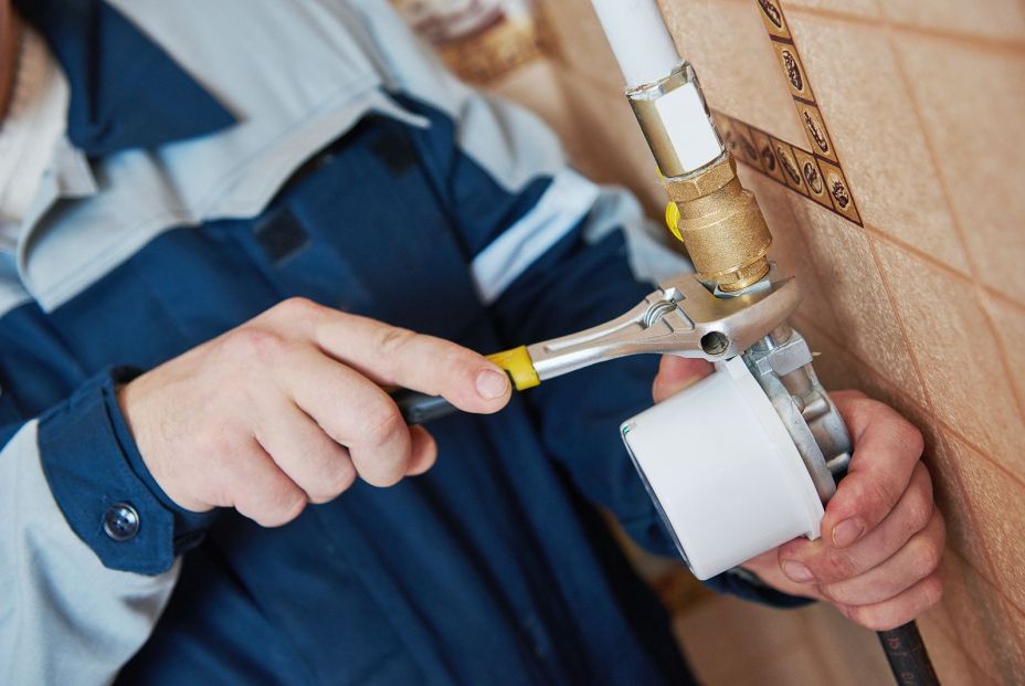 bigstock Plumber technician works with  154693772
