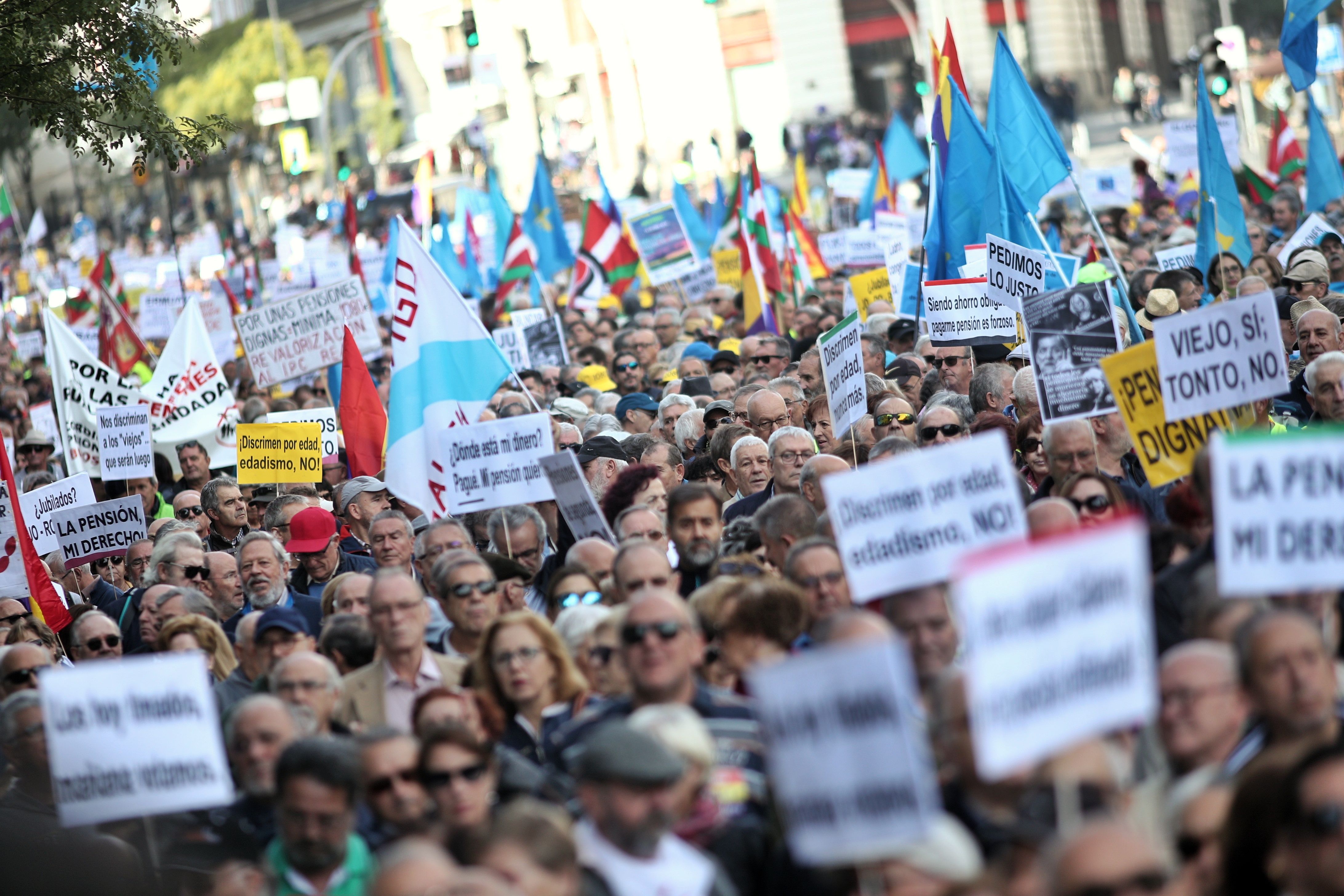 Manifestación en defensa de las pensiones