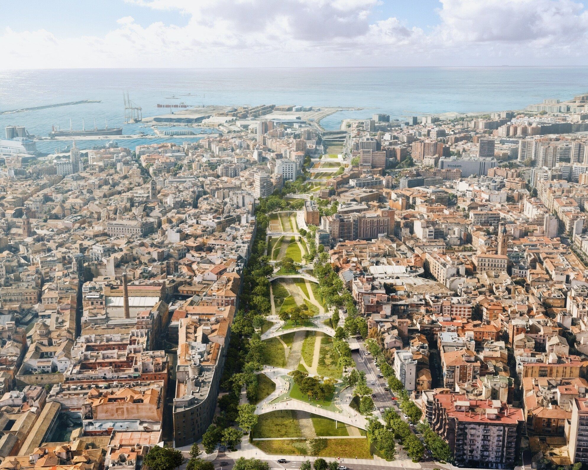 Málaga apuesta por un gran corredor verde en el cauce del río Guadalmedina