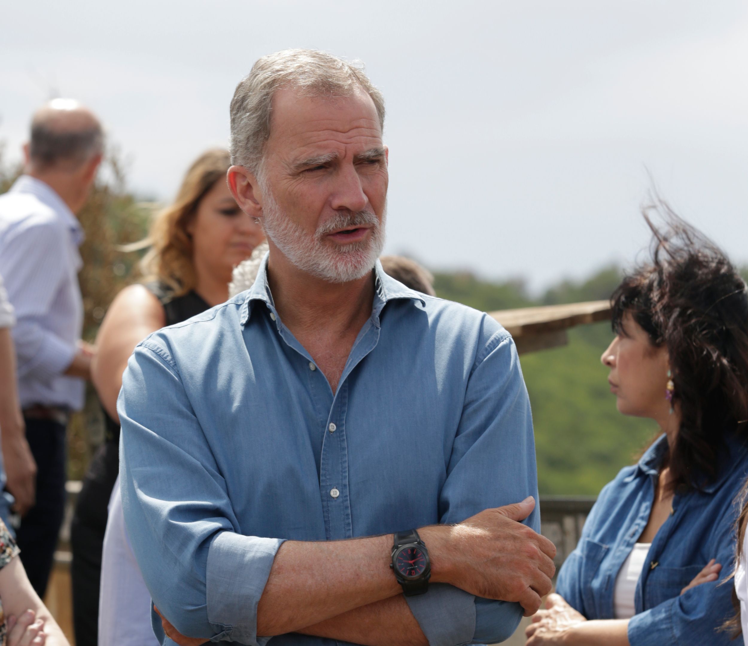 Felipe VI, desolado al ver la tragedia causada por el incendio en Las Médulas: "Hay mucho que hacer"