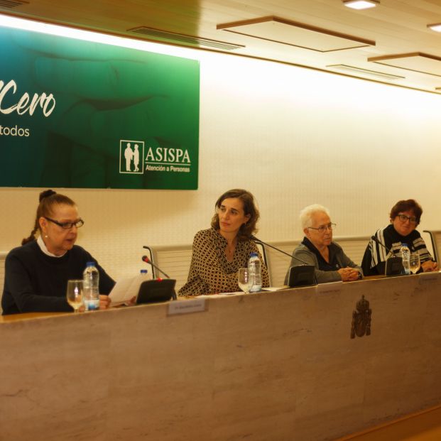 Silvia Muñoz, Soledad Palos (ASISPA), Josefa Orozco, Carmen Regidor