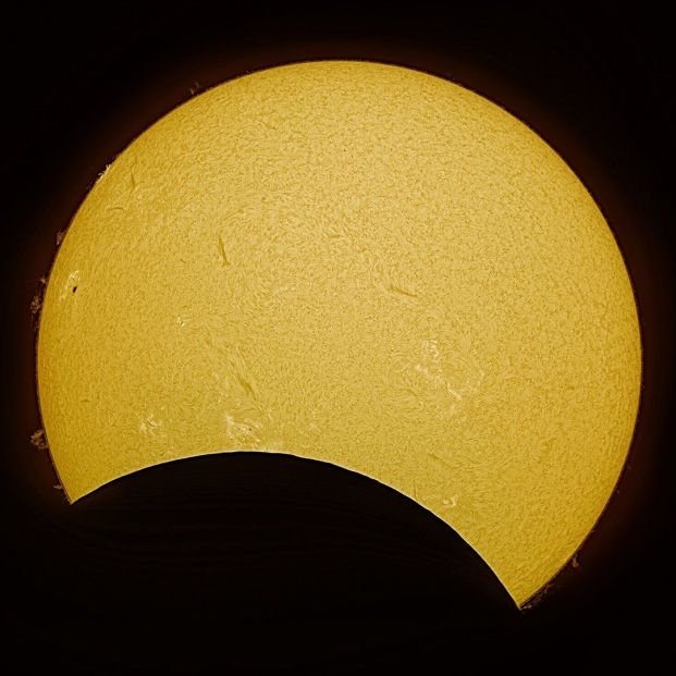 La Luna le dará un "mordisco" al Sol durante el eclipse de este 21 de septiembre. Fuente: EuropaPress.