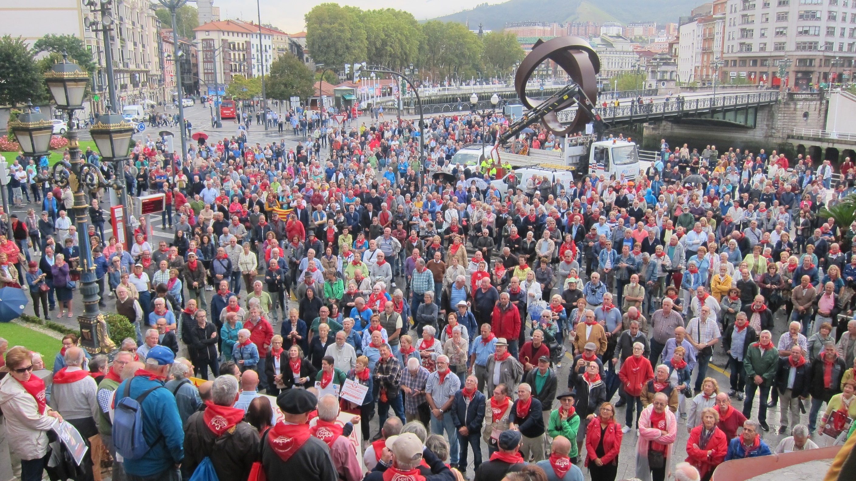 Pensionistas convocan una jornada de movilización ciudadana en las tres capitales vascas y Pamplona 