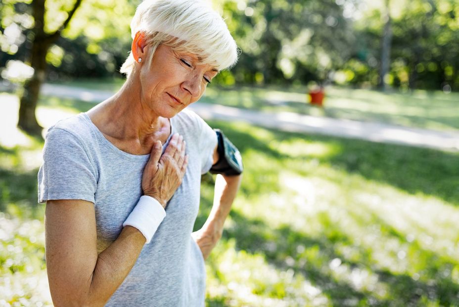 bigstock Senior Woman With Chest Pain S 282390268 bigstock Senior Woman With Chest Pain S 282390268
