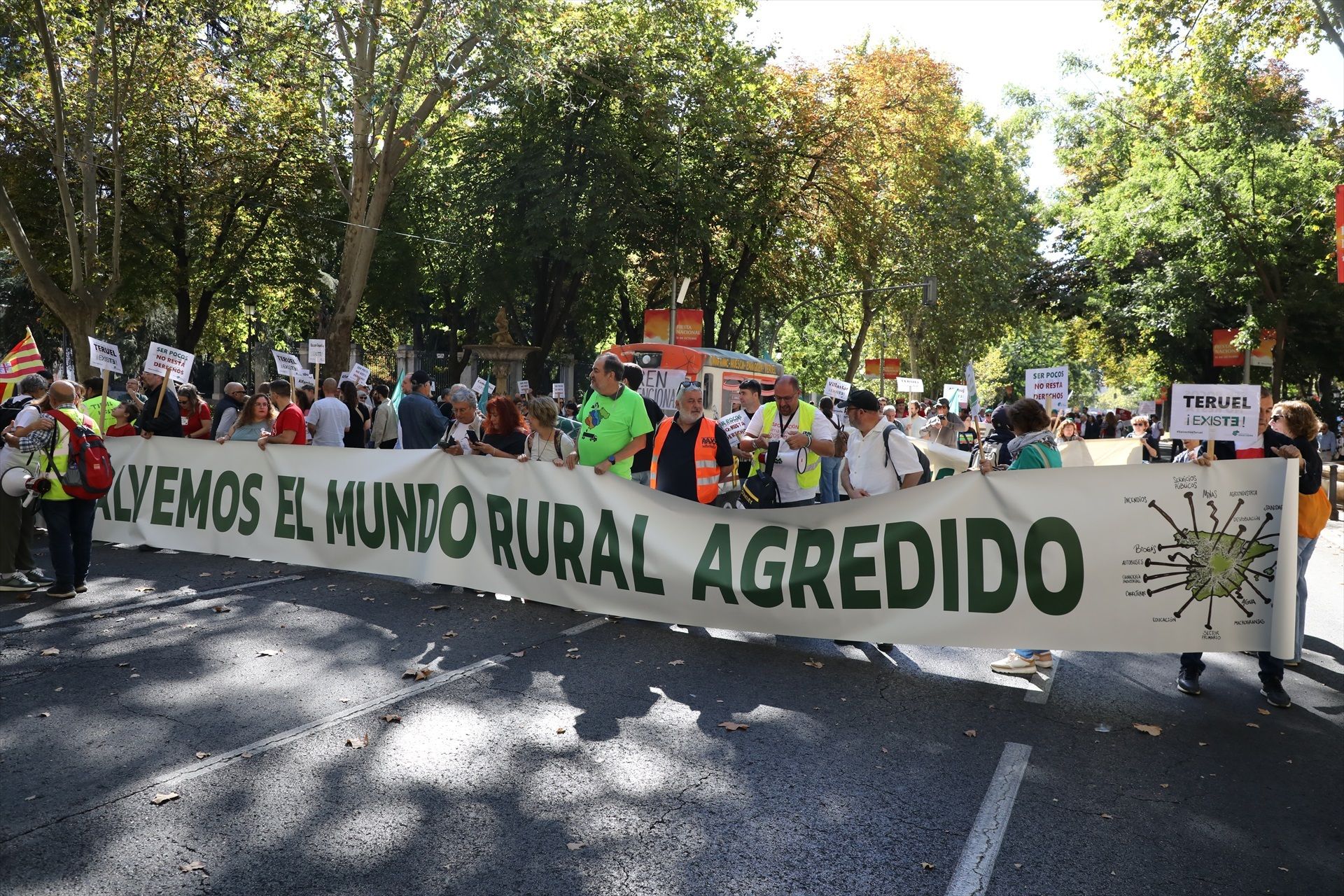 El mundo rural clama contra el abandono de los pueblos y la falta de servicios públicos. Foto: EuropaPress