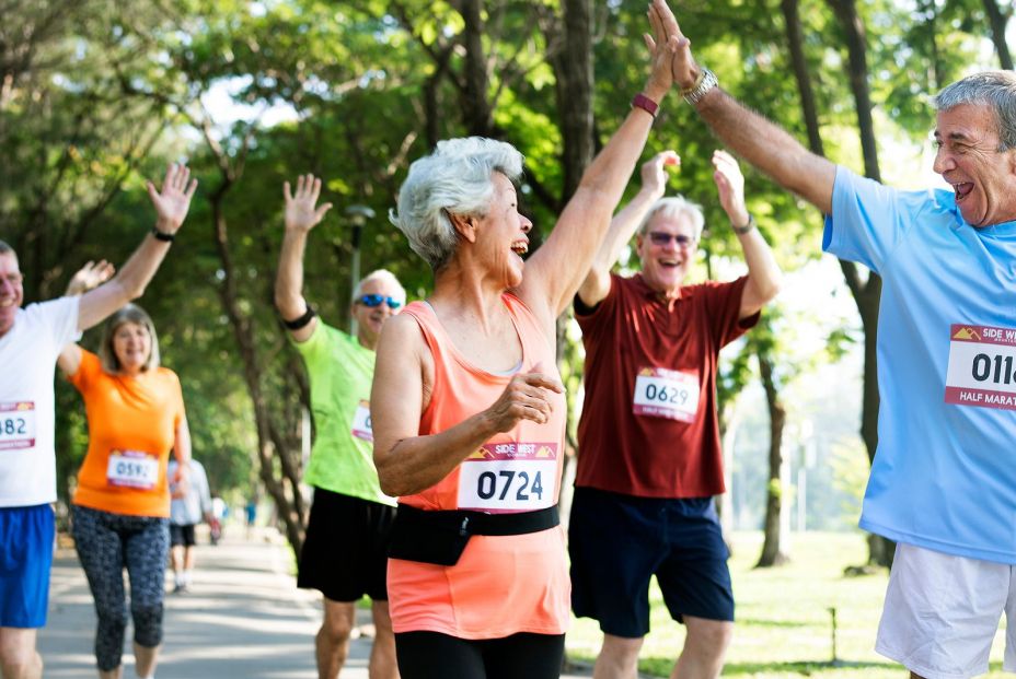 bigstock Mature runners running in a ra 260457073 bigstock Mature runners running in a ra 260457073