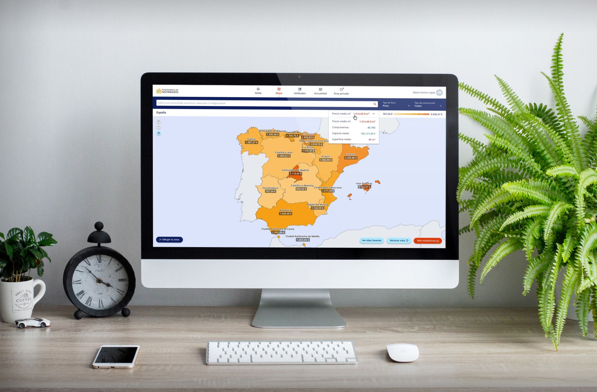 Los notarios presentan su Portal Estadístico de la Vivienda con precios reales del mercado (Consejo General del Notariado)
