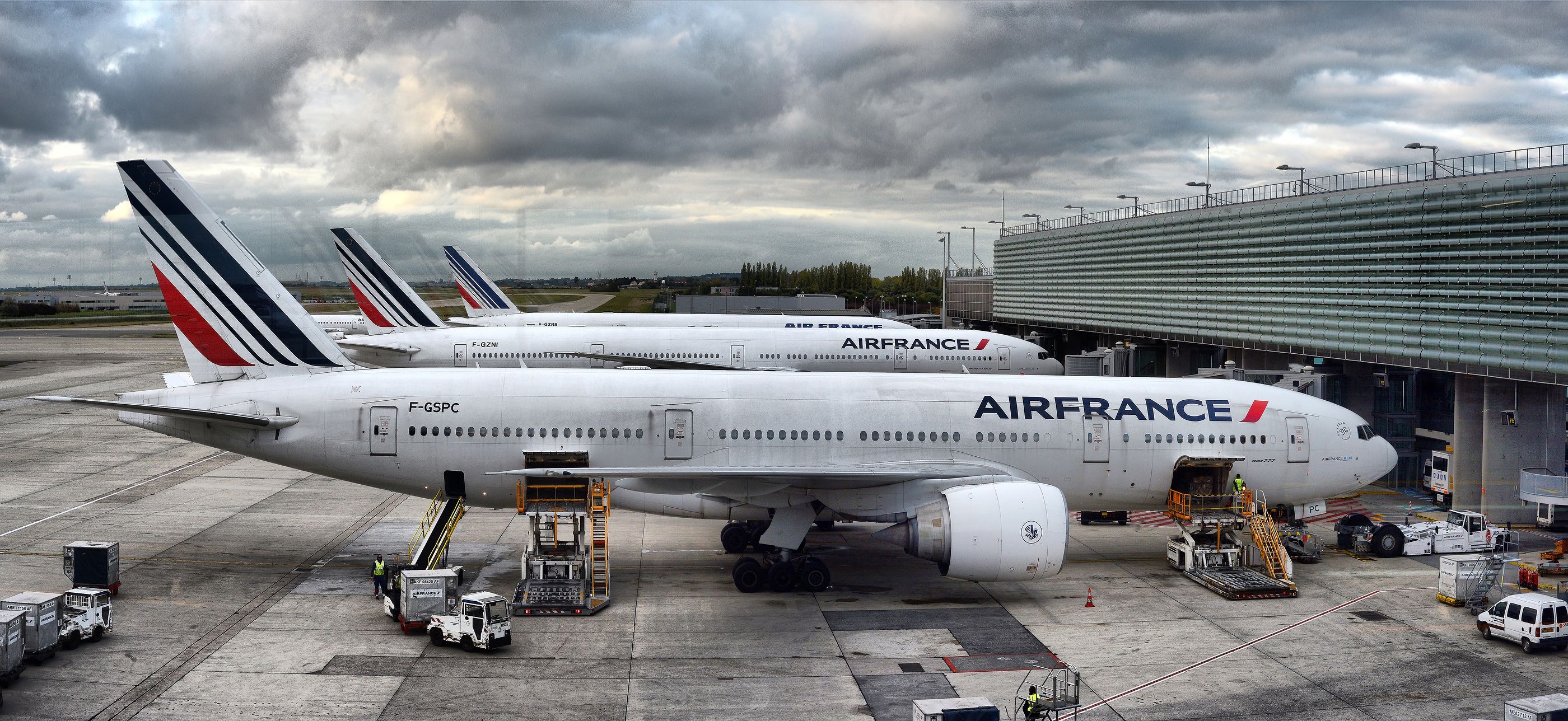 Aviones de Air France en el Aeropuerto Charles de Gaulle de París (BigStock)