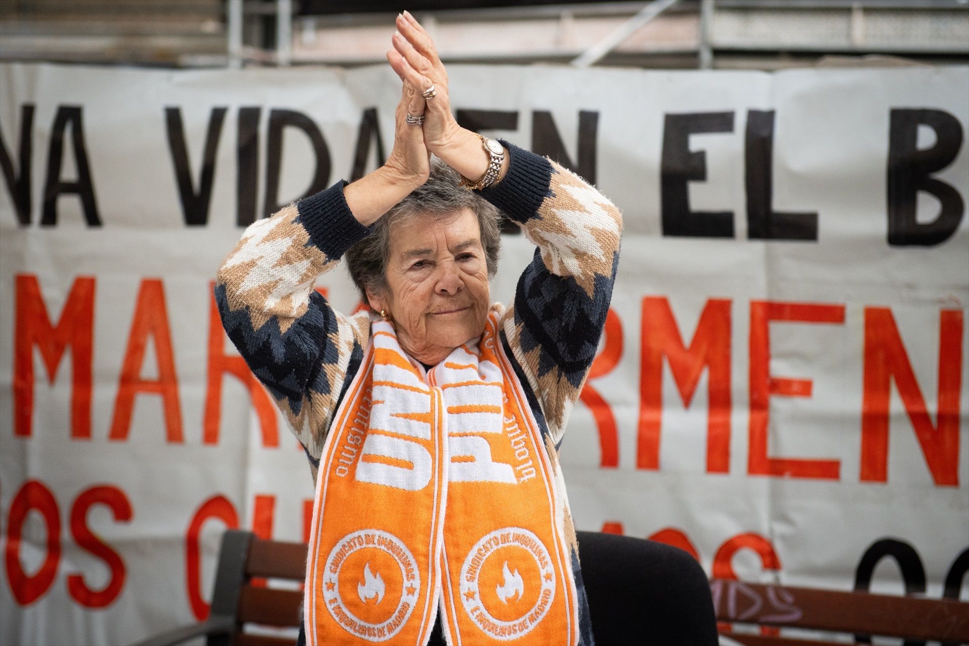 Maricarmen, de 87 años, resiste tras suspenderse temporalmente su desahucio: "No me van a echar"