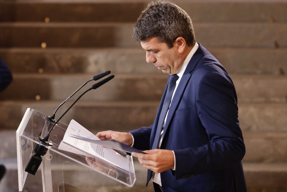 EuropaPress 7072952 presidente generalitat valenciana carlos mazon declaracion institucional