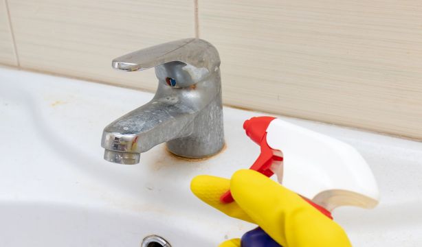 El truco de un experto para eliminar la acumulación de cal en los grifos
