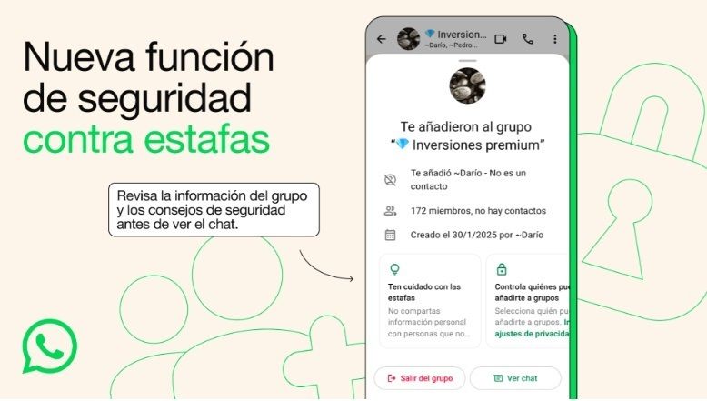 Nueva medida contra estafas. Fuente: WhatsApp / Europa Press. Nueva medida contra estafas. Fuente: WhatsApp / Europa Press.