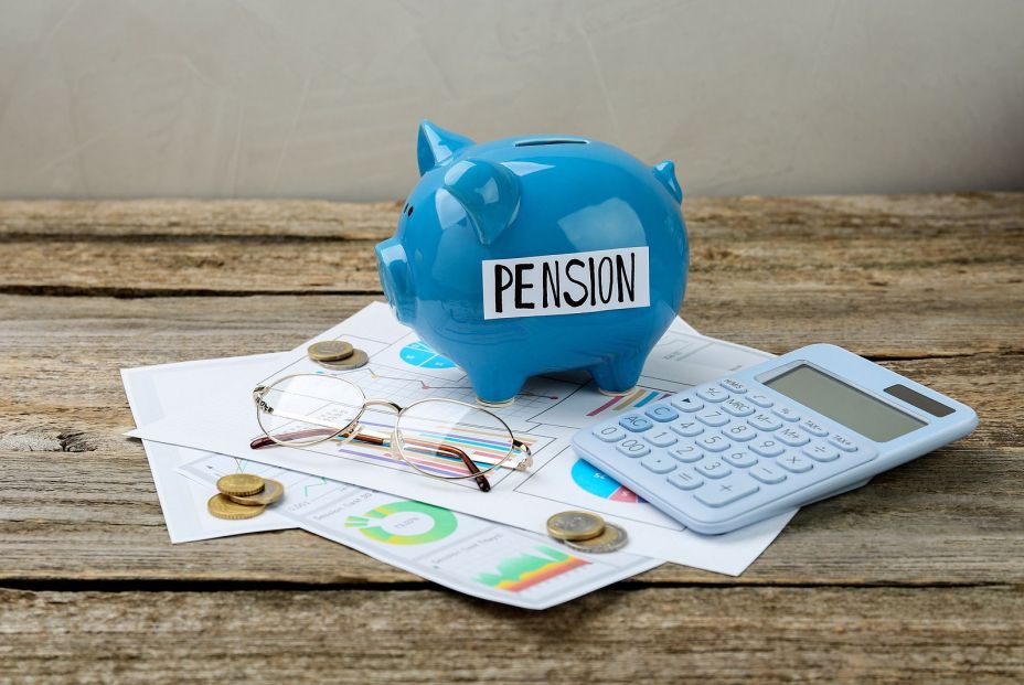 bigstock piggy bank with word pension 477680011
