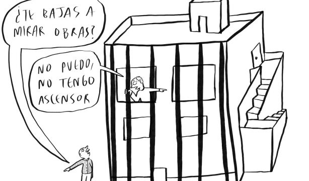 Las ilustraciones de Adela Angulo que retratan las barreras diarias de muchos mayores. Cedidas por EAPN España.