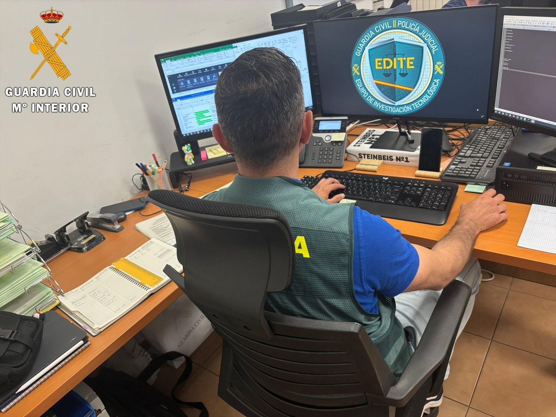 Los ciberdelitos en España bajan por primera vez tras años de crecimiento constante. Fuente: GUARDIA CIVIL SEGOVIA / Europa Press.