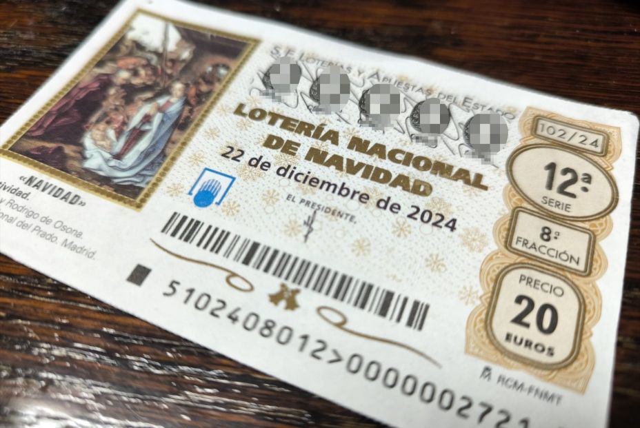 Décimo del sorteo de Navidad 2024. Fuente: Europa Press. Décimo del sorteo de Navidad 2024. Fuente: Europa Press.