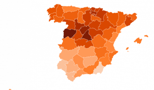 Hasta cuatro años de diferencia: así cambia la esperanza de vida según dónde vivas de España. Elaboración propia.