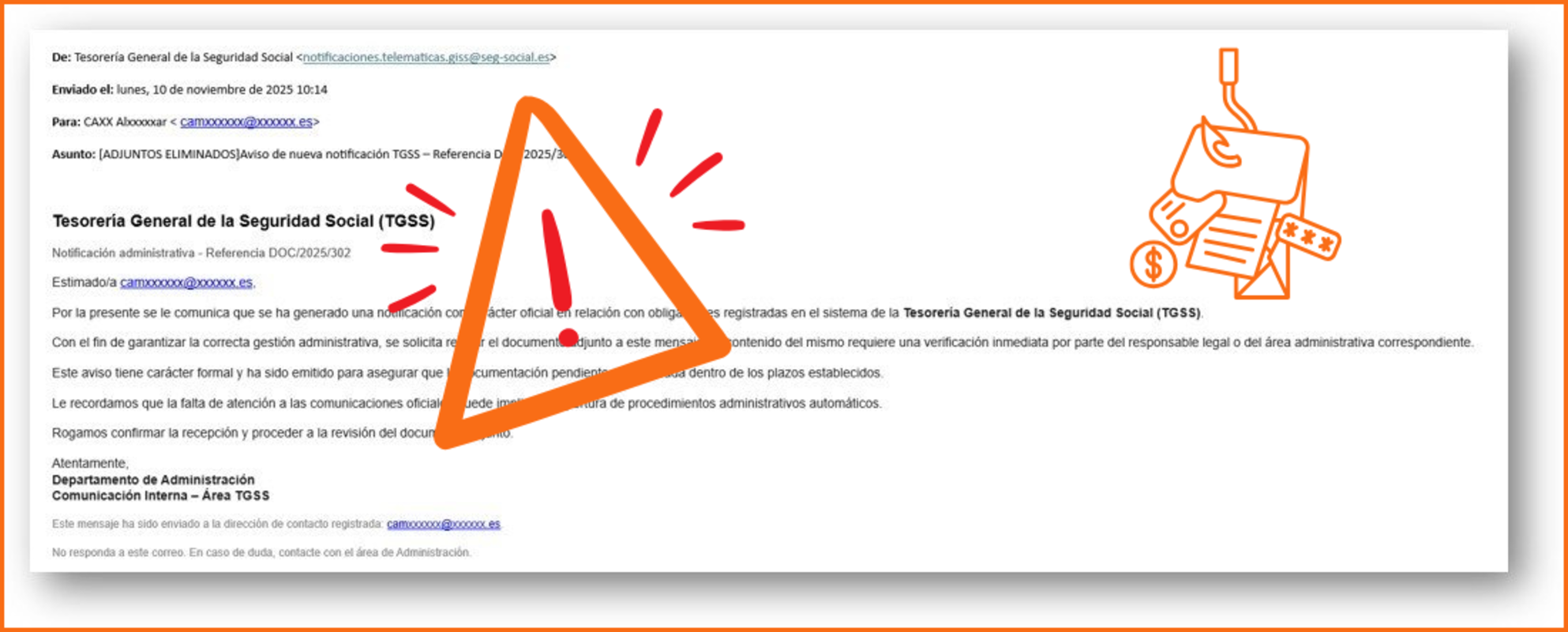 Oleada de estafas que suplantan a la Seguridad Social