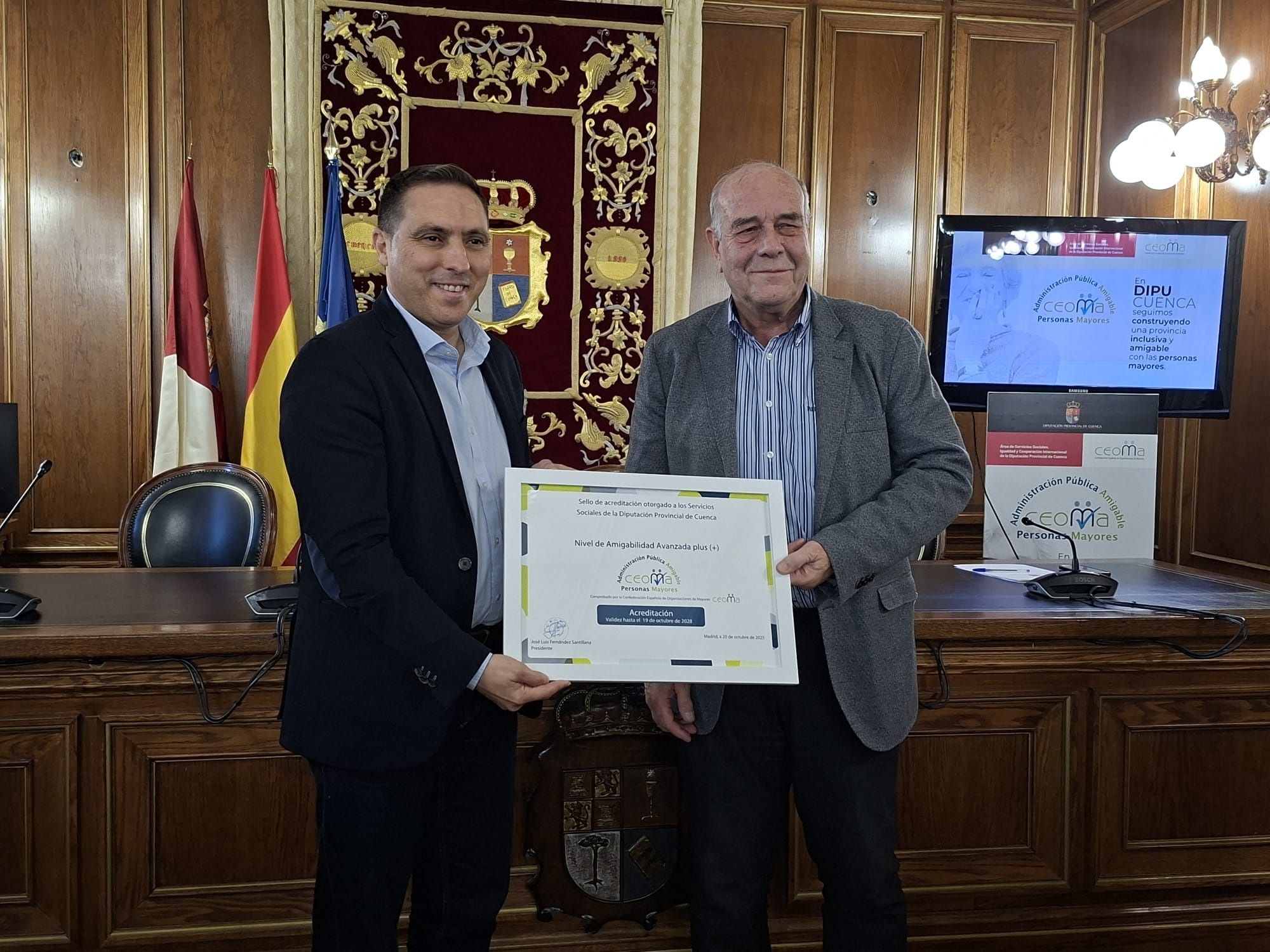 CEOMA acredita a la Diputación de Cuenca como Administración Pública Amigable con los mayores (CEOMA)