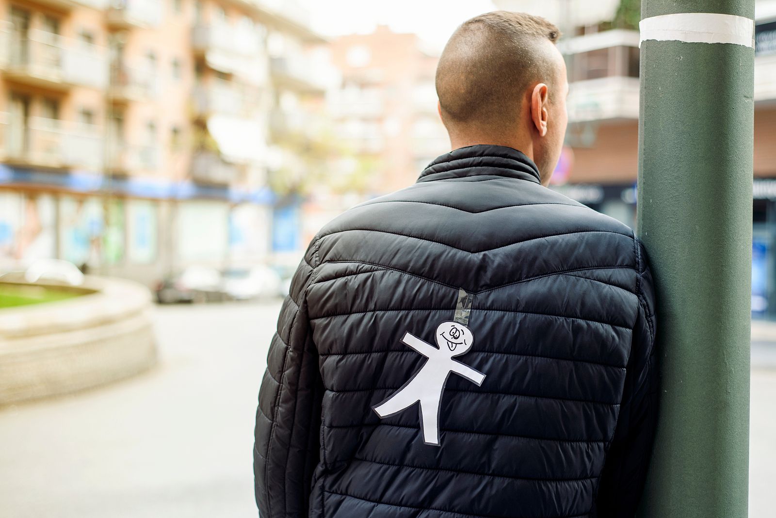 bigstock young man in the street with a 218185165