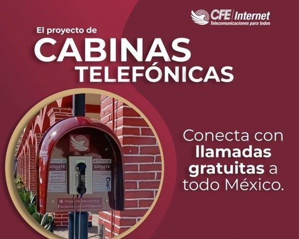 Imagen promocional de las cabinas telefónicas en México. Fuente: Europa Press.