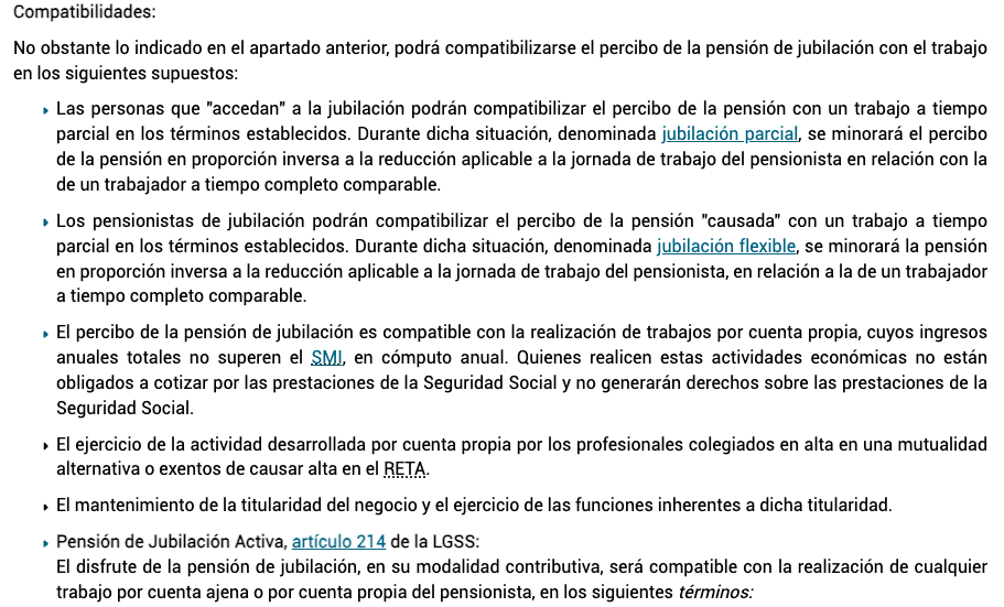 seguridad social, compatibilidad