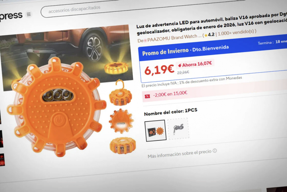 Balizas “aprobada por la DGT” por 6 euros: el engaño sigue ante la pasividad de Tráfico