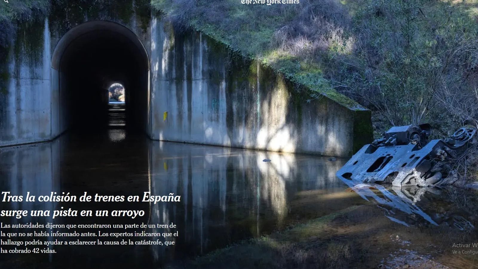 Captura del 'The New York Times' con la pieza hallada