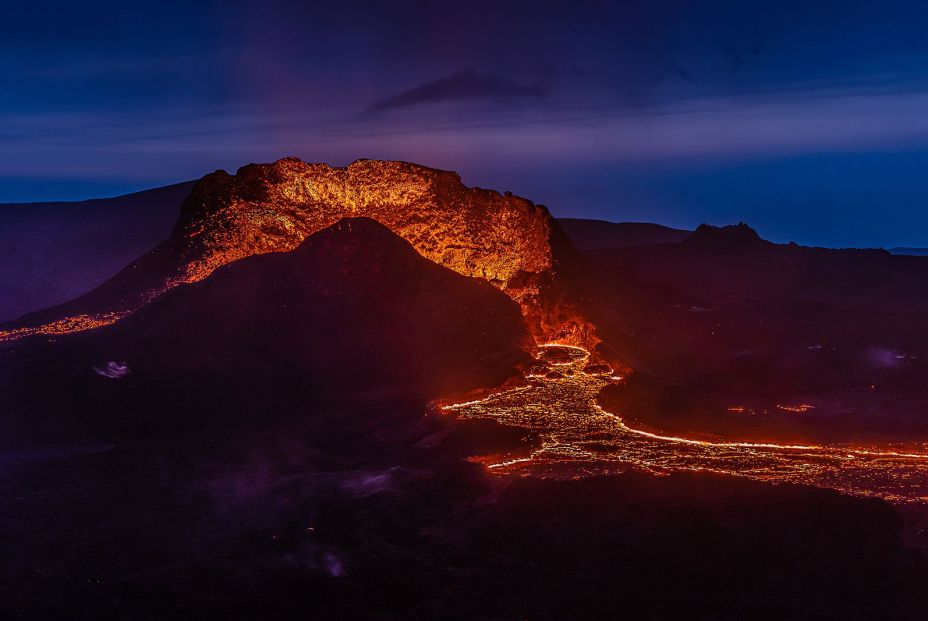 bigstock Lateral Flow Of Lava From The  435955565